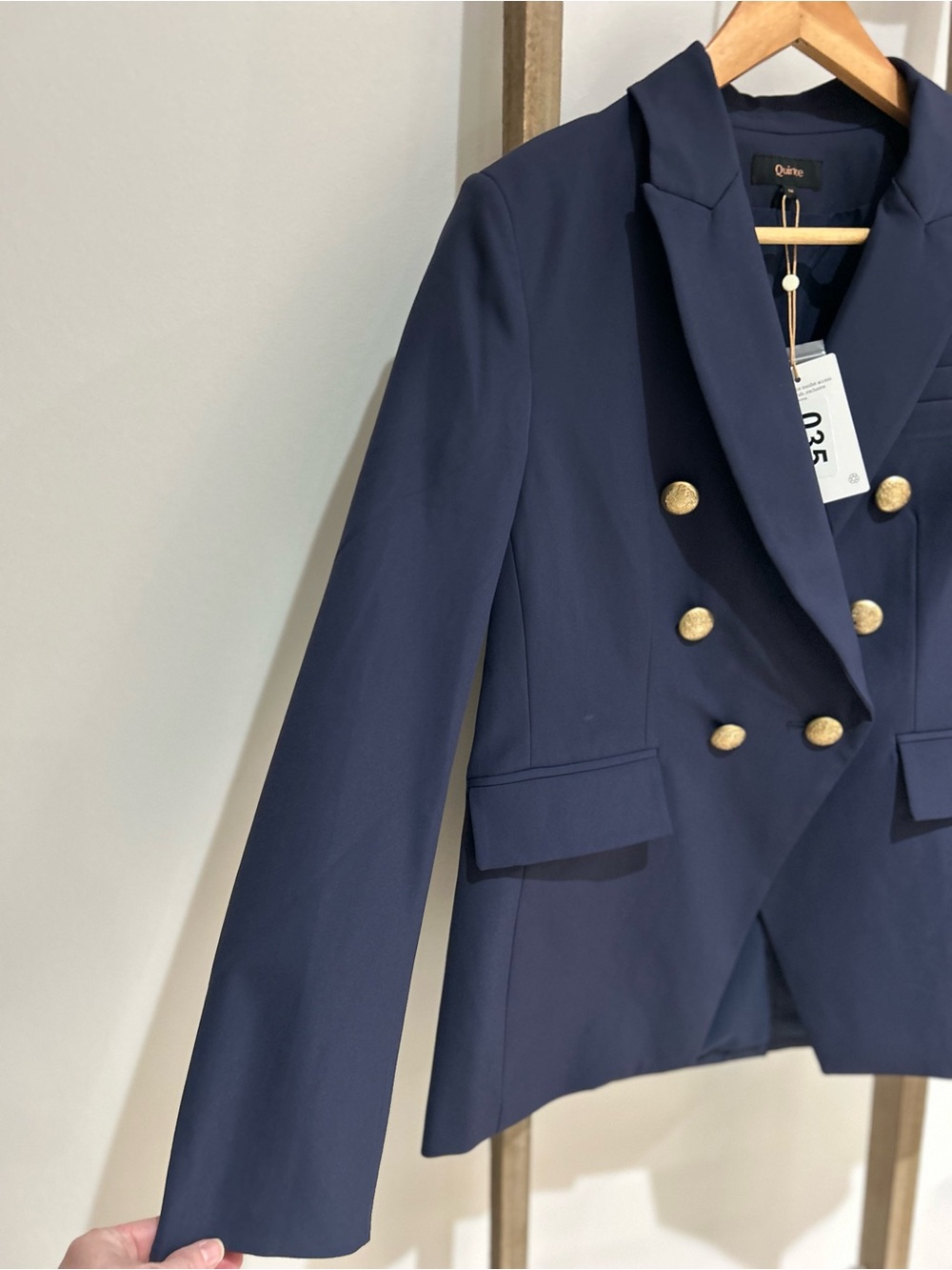 NWT Quince Scuba Captain's Convertible Blazer Navy Blue M Nautical Classic - Picture 6 of 11